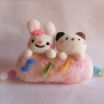 うさぎと猫のメモスタンド