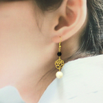 再販❤︎コットンパールと薔薇の大人ピアス・イヤリング