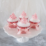 クレイカップケーキ　Mirror pink cup cake