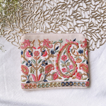インド刺繍（両面刺繍）ポーチ　お化粧ポーチ　小物入れ