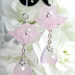 ☆☆桜色☆フラワーピアス(樹脂フック）