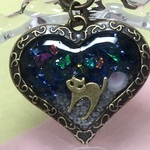 海辺にたたずむネコのキーホルダー       送料無料🎵