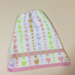 タオルエプロン ピンク系 チューリップ？