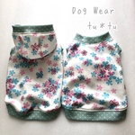 犬服　タンクトップ　爽やか系　フードありなしお選びください　サイズ調整無料