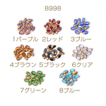 B998-7 60個 メッキガラスビーズ オーバルカット 5×7mm 3X（20ヶ）