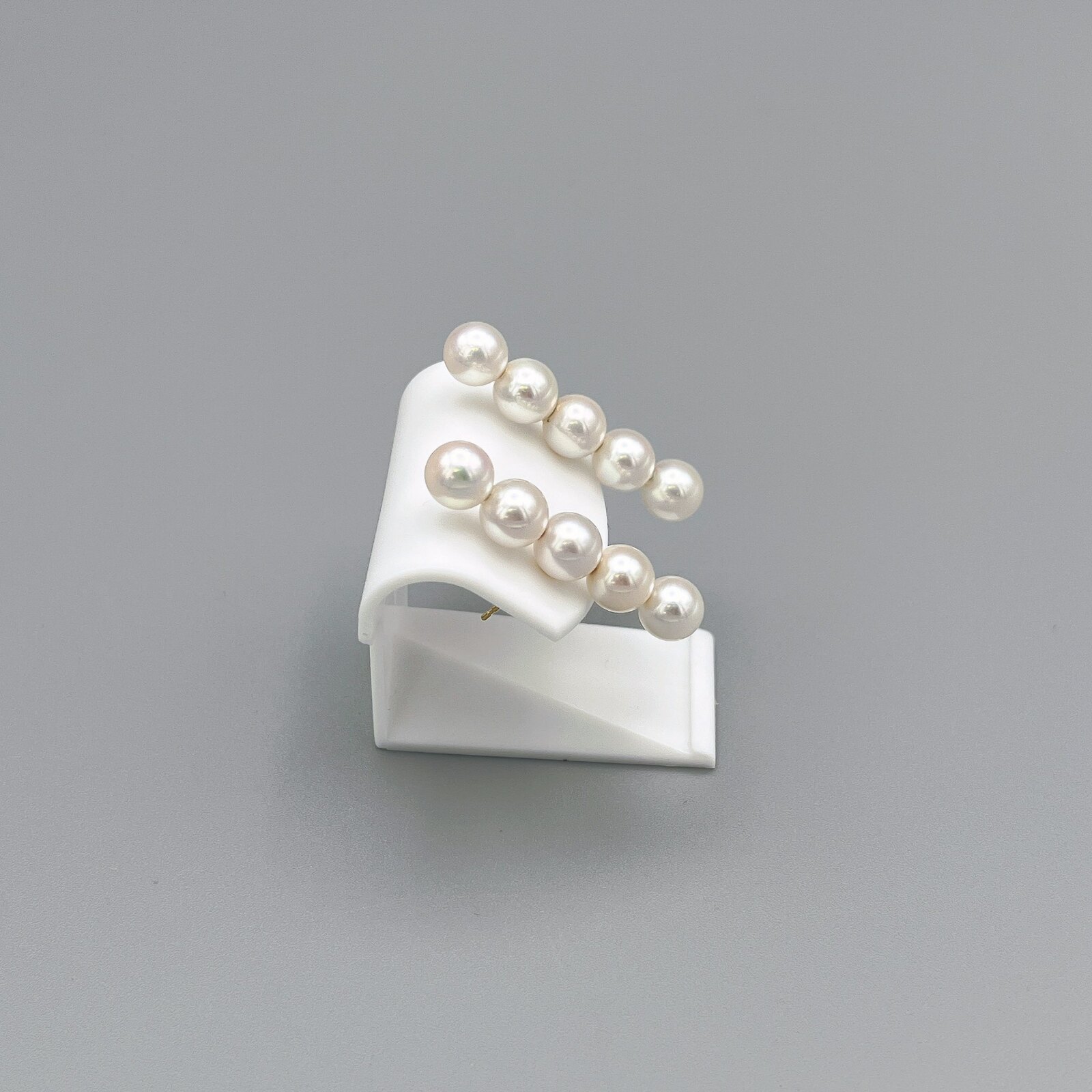 いずみん様♪♪専用K18 アコヤ真珠ピアス 4.5-5.0mm 5連