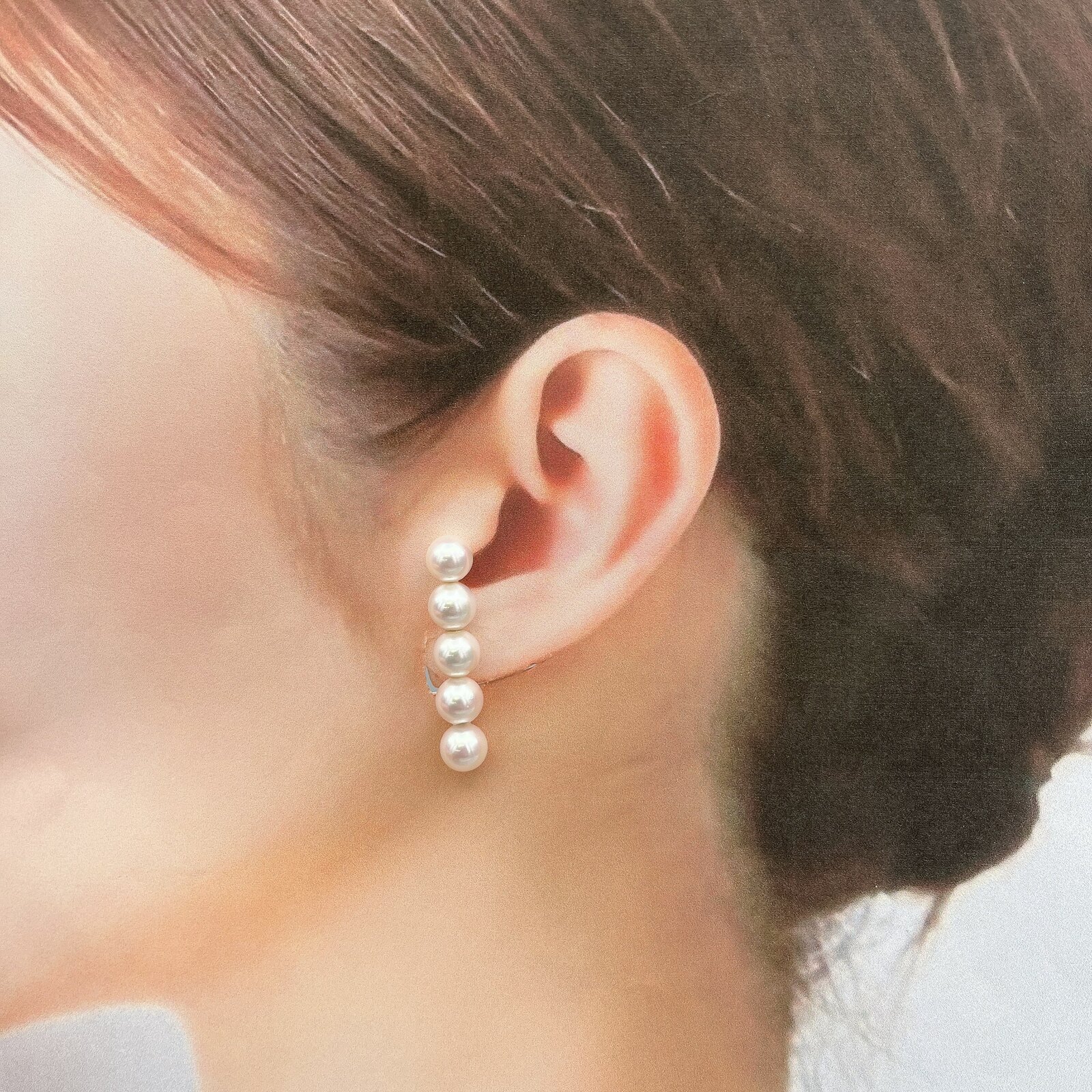 入荷nowオンラインストア あこや真珠5連×K18ピアス - minne | Pearl @Nishimura L'ouest アクセサリー