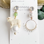 どうぶつピアス・イヤリング　ひつじ　