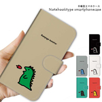 送料無料 スマホケース 手帳型 カバー iPhone15 14 13 pro mini se アイフォン ほぼ全機種対応 Android Xperia Galaxy AQUOS oppo 怪獣 恐竜