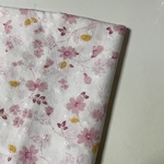 刺繍生地　花柄ピンク50cm×50cm  