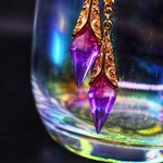 大人　可愛い　グラデーション　レジン　アシンメトリー　ピンク×パープル159