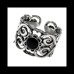 silver925【BKstone_damask RING】ゴシック ダマスク ピープス シルバー パンク ロック メンズ 個性的 病みかわいい ヴィンテージ  銀 ユニセックス  シンプル 