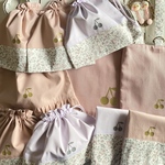 neneryo1210様☆【オーダー製作　女の子用】リバティプリント使用×ワッペンレッスンバッグ他入園入学セット