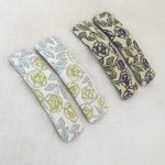 新色☆リバティぱっちん留め（長方形・5ｃｍ）/Sleepng Rose 2個セット