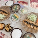 ミニチュア　フェイクフード  とんかつ定食セット 