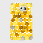 大サイズ専用 ハニカム　ウォーターカラー　（yellow）　スマホケース