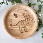 完成品ティラノサウルス🦖プレート（ウッドバーニング ）