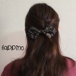 シングルリボン　ヘアゴムorバレッタ エスニック柄