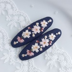 (7㎝)大人可愛い 桜の季節 刺繍パッチンピン