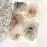 【送料無料】アルコールインクアート インテリア ポスター《elegantflower sepia》