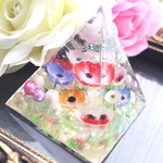 ☆レジンアートペイント☆3D絵画☆カラフルなアネモネ畑オブジェ