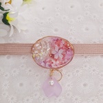 【送料無料】お洒落帯留め☆さくら雅ピンク☆レジン