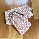 シンプルタグ無し★ピンクモロッカン★給食セット★給食ナフキン40×60★ランチョンマット　小学校