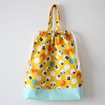 【大きめ！体操着・お着替え袋】ひょっこりアニマル