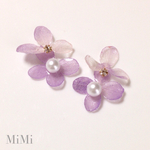 【訳あり】～アジサイ～フラワーパールピアス・イヤリング