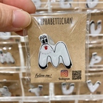 【M】アルファベット   ブローチ  イニシャル