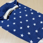 コーギー服　デニム風星柄ネイビー
