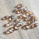 20個 6mm×12mm カットドロップ ビーズ シャンパン
