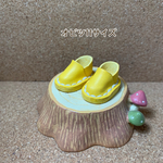 オビツ11＊まんまるスリッポン(イエロー) +(ステッチホワイト)
