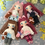 こちらはliqiu様専用です。ラブリーナチュラル夢猫ちゃんテディと一緒、パンツコーデ、サロペットコーデ、青い目の夢猫ちゃん、猫人形、布人形、マスコット249〜267