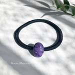天然石 チャロアイトの髪飾り（ヘアゴム） パワーストーン   -charoite