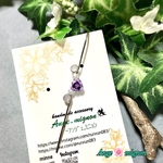 パープルローズ  イヤーラップクローラーピアス  ✩ステンレスピアス