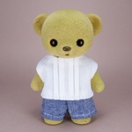ハニーベア 白のピンタックブラウス  ハンドメイド 服 アウトフィット 綿ブロード