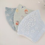 コットンマスク3枚セット(ブルー系)