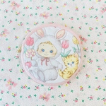 【258】ぷにぷにキャンディ*パッチワーク丸ポーチ*ピンク