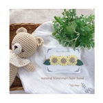 🌻natural himawari hair band🌻新生児から使えます＊柔らかヘアバンド＊ベビードレス＊初めてのヘアバンド＊出産祝い＊新生児＊セレモニーヘアバンド＊ニューボーンフォト🌻
