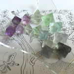 蛍石 フローライト 八面体の虹標本c