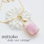 水彩の桜のネックレス　ヴィンテージ