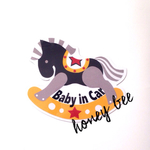 【黒木馬】baby in car マグネット