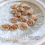 送料無料 アンティーク調メタルビーズ クローバー 10 pieces ゴールド ✧̣̥̇ Fairies' garden Christmas market ✧̣̥̇