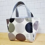 ☆07301116様ご依頼品☆北欧調モノトーンサークル柄のころりんマルシェトートバッグ　