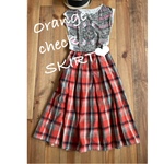 Orange CHECK skirt