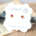 No.43653 ガラスストーン 小ぶり シンプル 樹脂ピアス made by PISTOL LILY