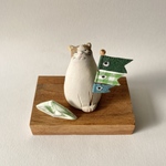 猫の端午の節句飾り（茶ぶち）