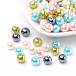 セール 850円→490円！【8mm 100個】人気 4.ウィンターエルフ 光沢加工グラスパール ミックス アソートパック ガラスパール ガラスビーズ アソートビーズ【森の雑貨屋さん】