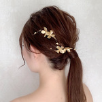  MA90 小枝 ビジュー ナチュラル リーフヘアアクセサリー 髪飾り ヘッドドレス ヘッドアクセ ウェディング 結婚式